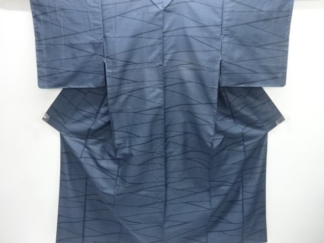 JAPANESE KIMONO / UNUSED NISHIJIN DENSHO TSUMUGI / ENSEMBLE / WOVEN ABSTRACT PATTERN 